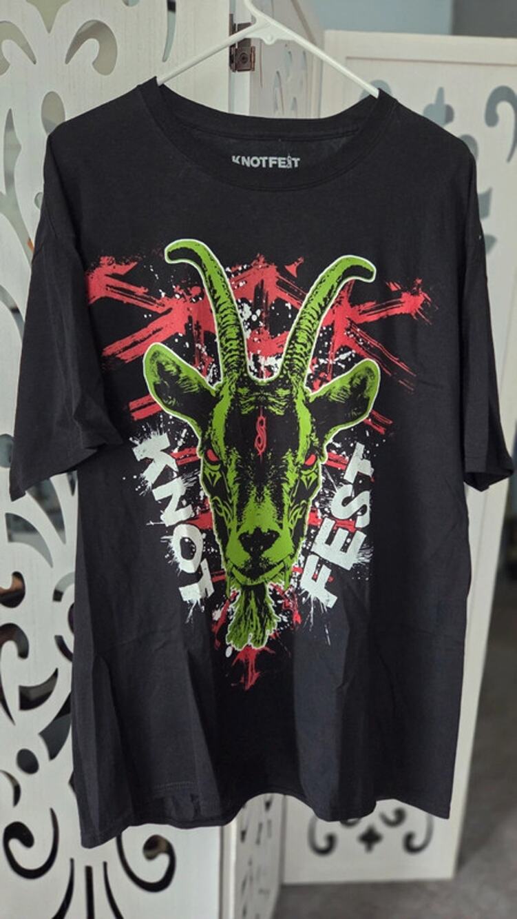 Slipknot Knotfest Roadshow 2022 Goat Graphic Band Tee XL Black Tour Shirt